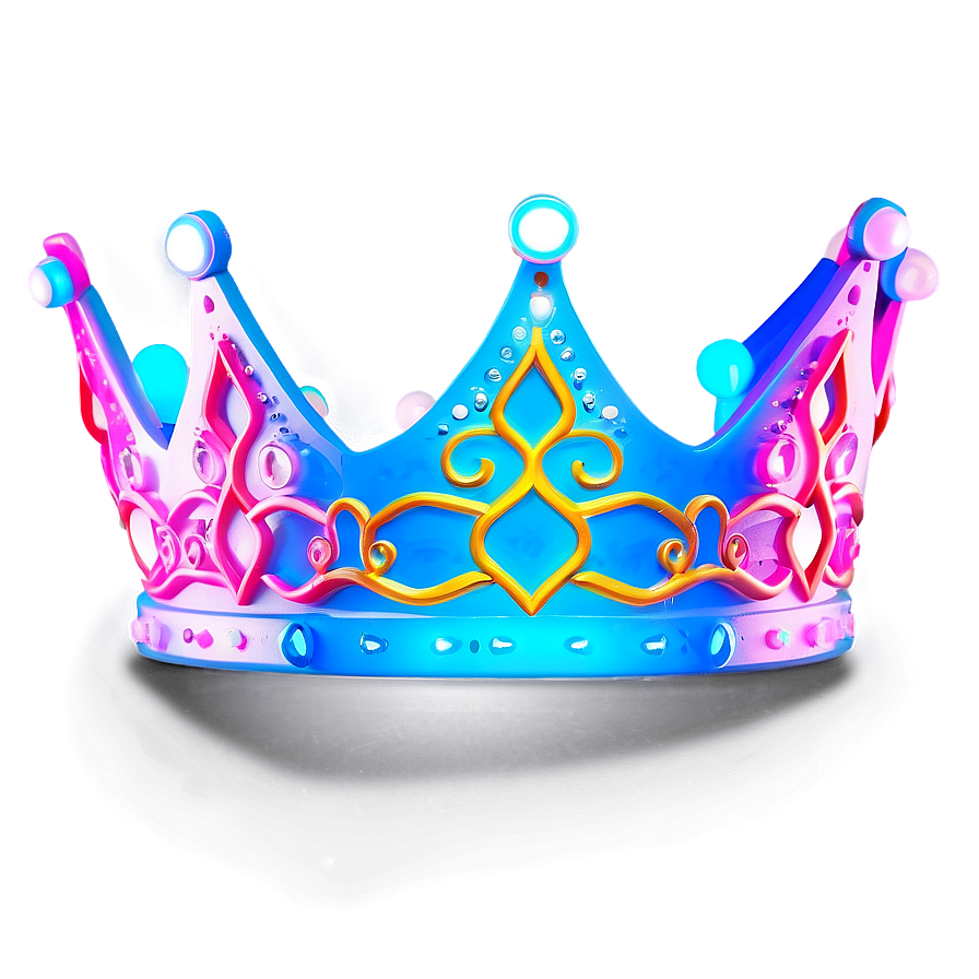 Neon Light Crown Art Png 06272024