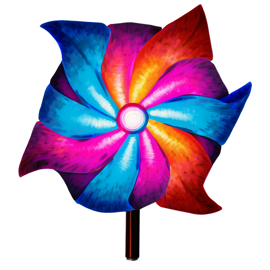 Neon Light Pinwheel Png Yee57