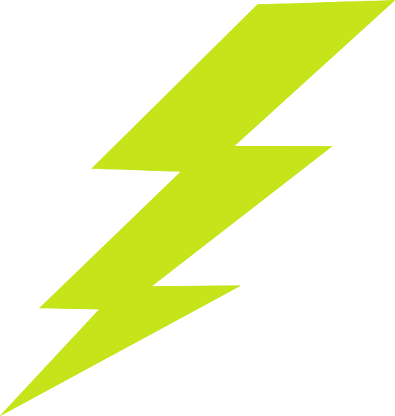 Neon Lightning Bolt Graphic