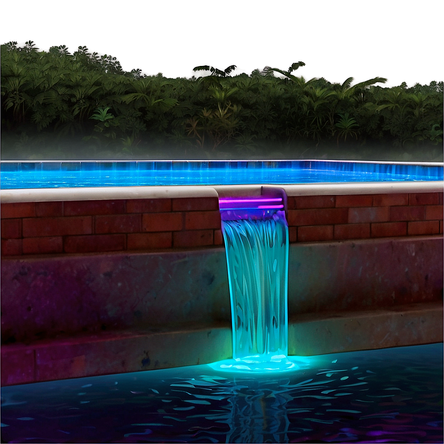 Neon Lit Swimming Pool Png Fdv43