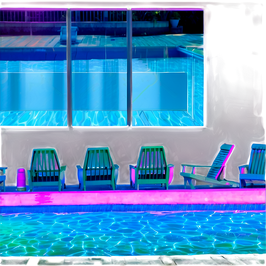 Neon Lit Swimming Pool Png Vsp99