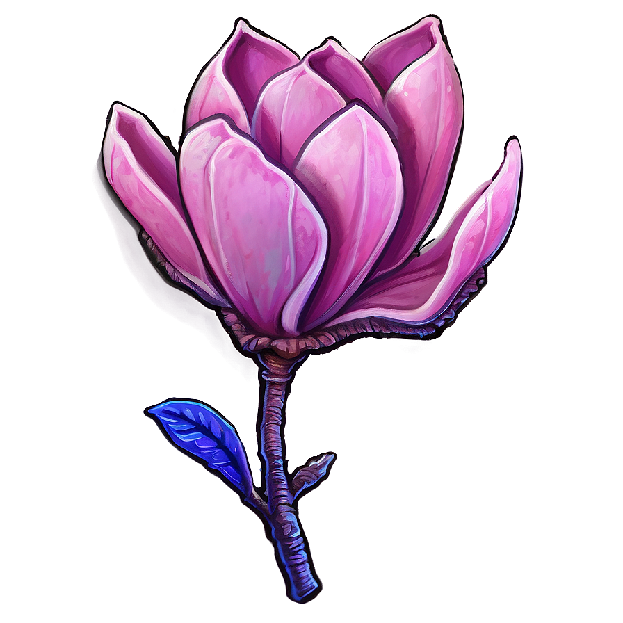 Neon Magnolia Artwork Png 06252024