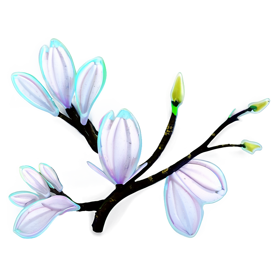 Neon Magnolia Artwork Png Scu77