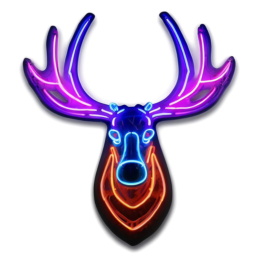 Neon Moose Head Sign Png 06292024