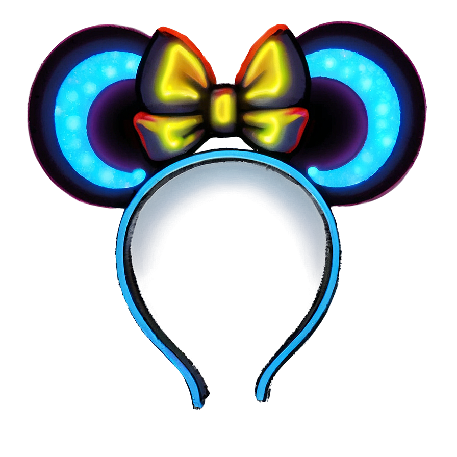 Neon Mouse Ears Png 06292024