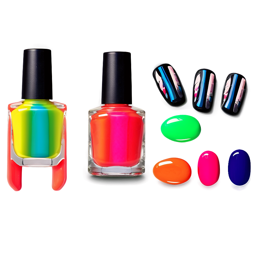 Neon Nail Polish Bottle Png Lmg