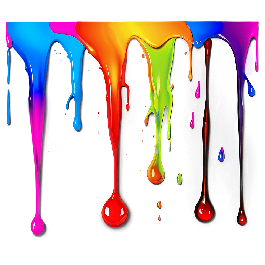 Neon Paint Drip Effect Png Fcw60