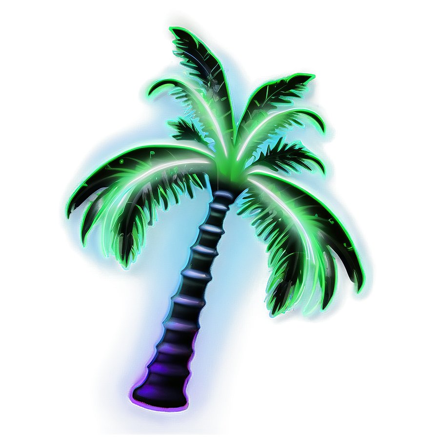 Neon Palm Tree Emoji Png 60