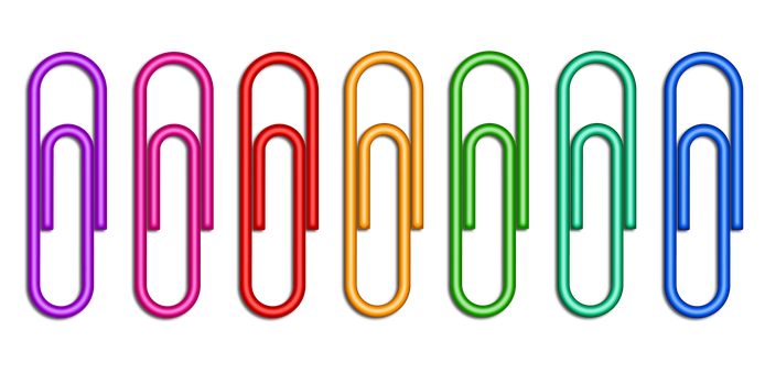 Neon Paperclips Colorful Array