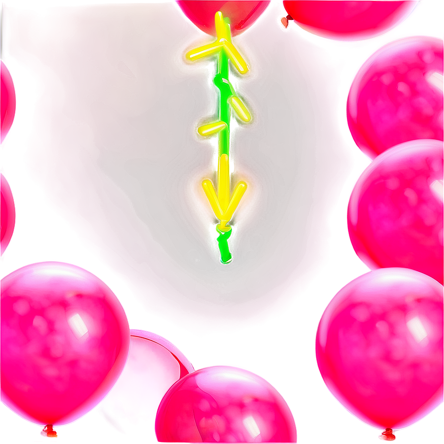 Neon Pink Balloons Glow Png Gpy