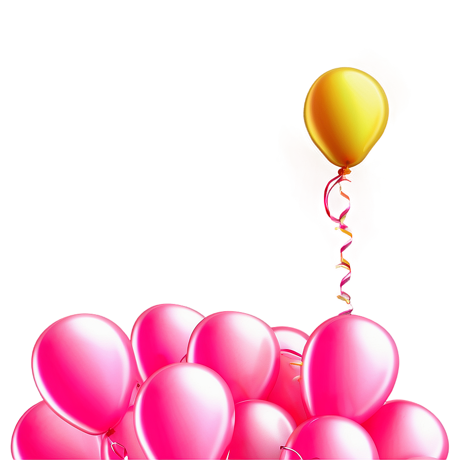 Neon Pink Balloons Glow Png Txc97