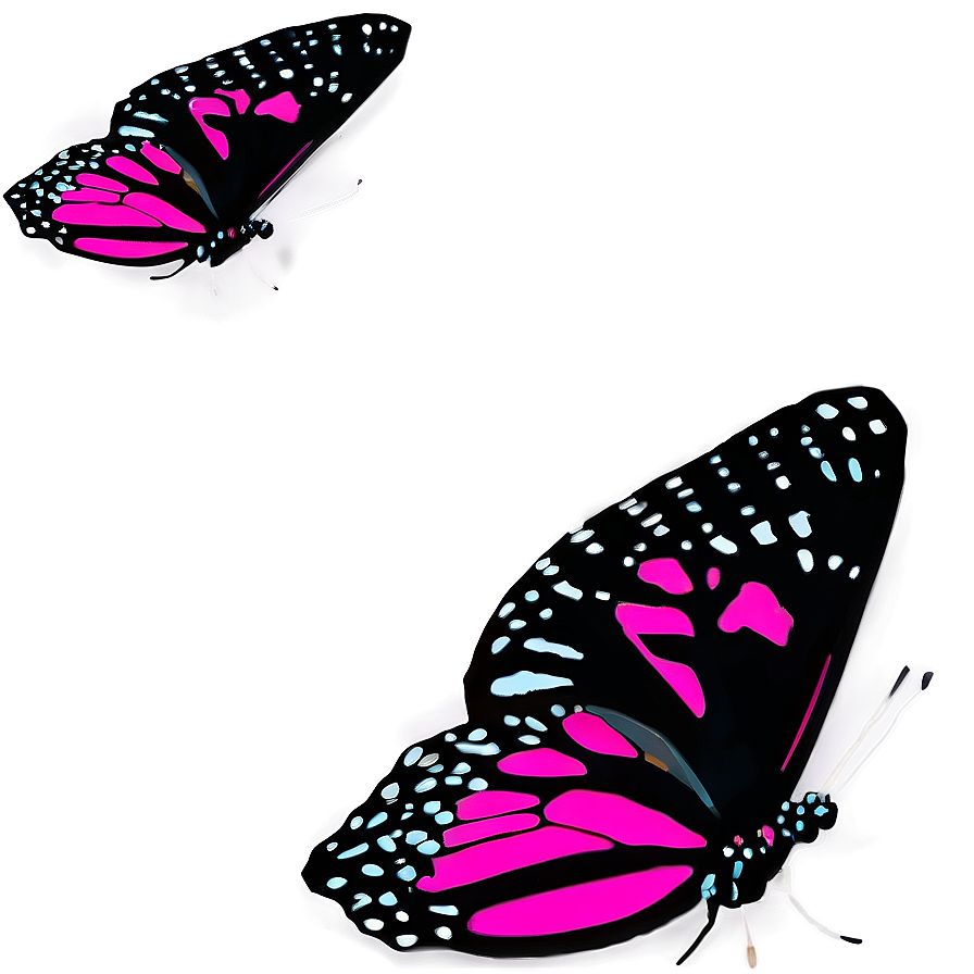 Neon Pink Butterfly Png 13