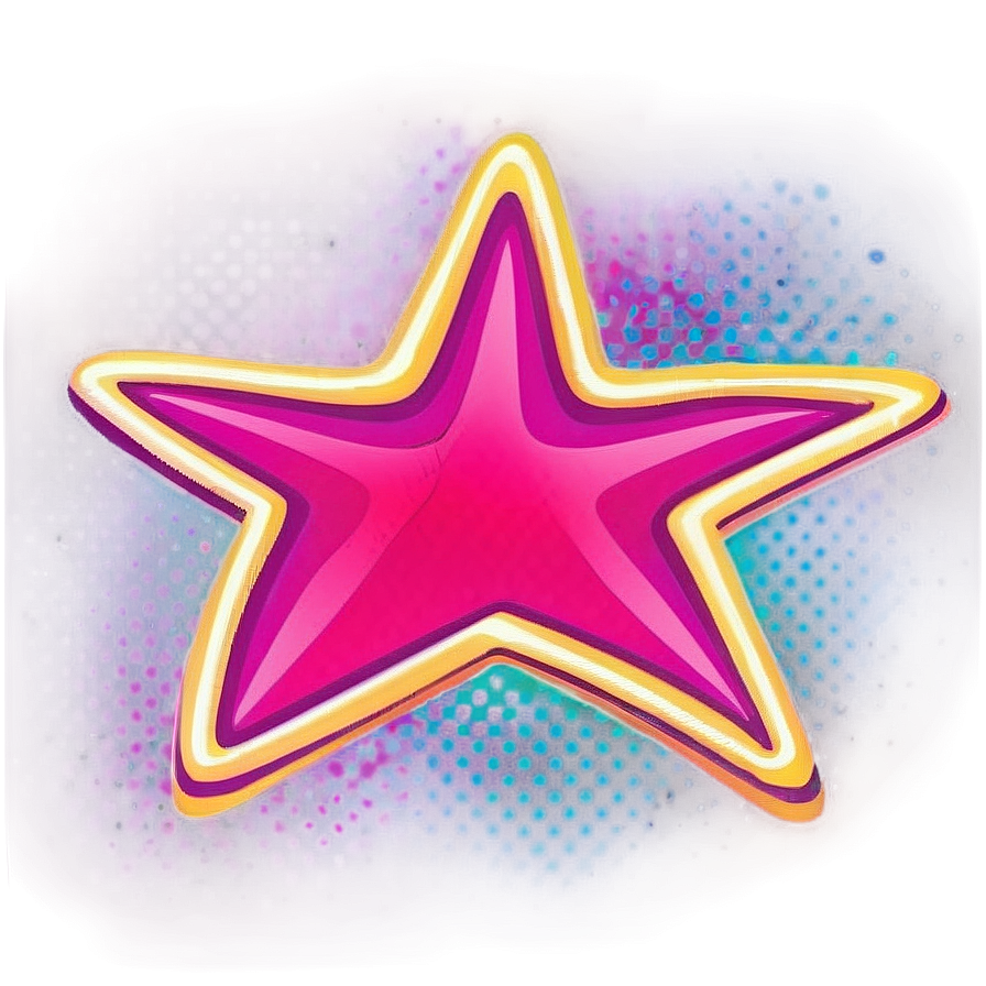 Neon Pink Stars Png 38