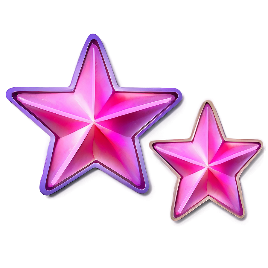 Neon Pink Stars Png Cpf