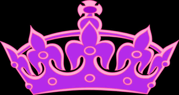 Neon Purple Crown Illustration