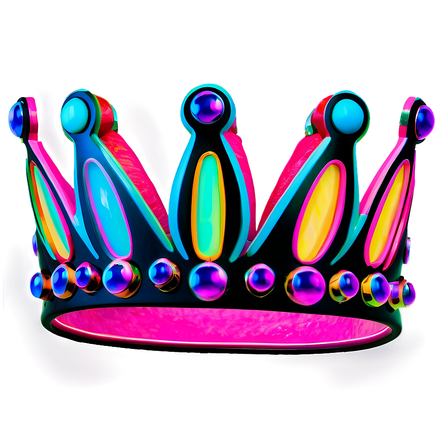 Neon Queen Crown Png 80