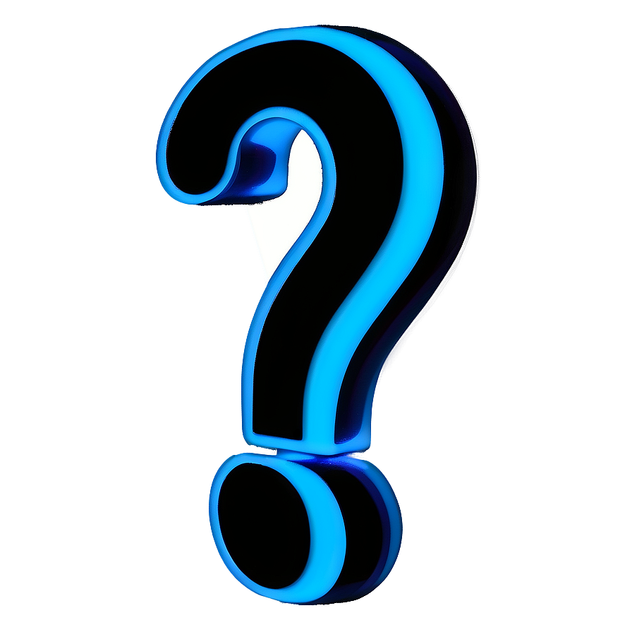 Neon Question Mark Transparent Png Pae