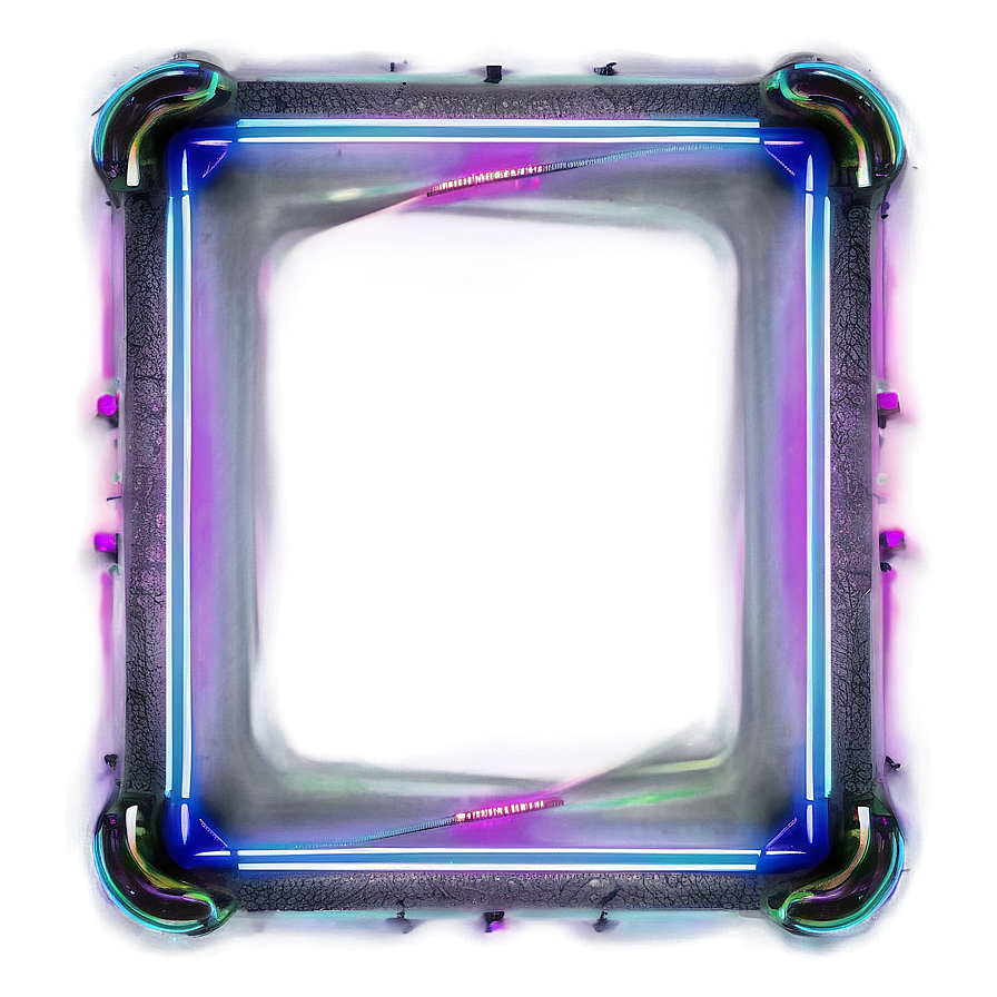 Neon Rectangle Art Png Fom50