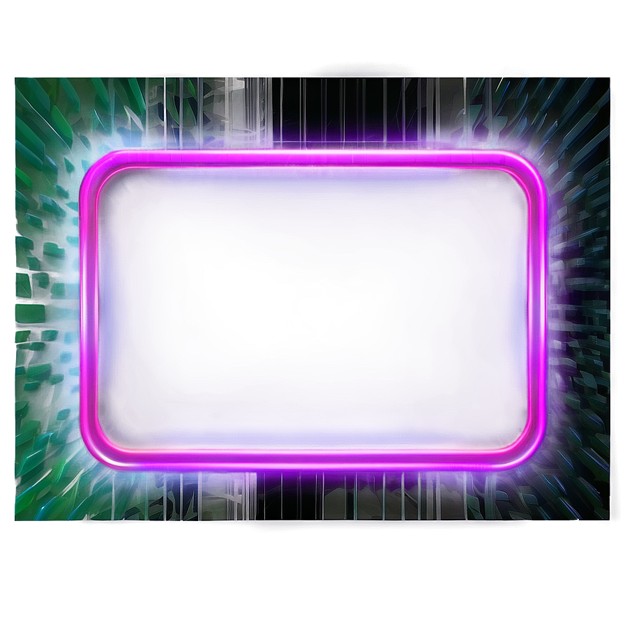 Neon Rectangle Banner Png Ipl