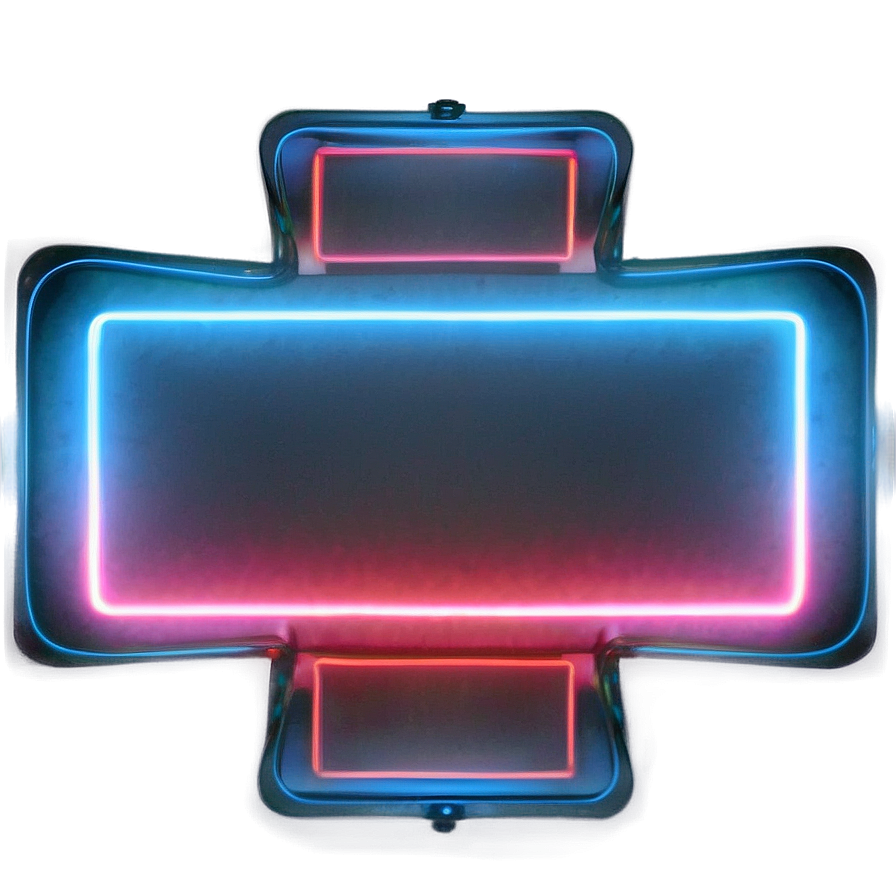 Neon Rectangle Glow Png Udm74