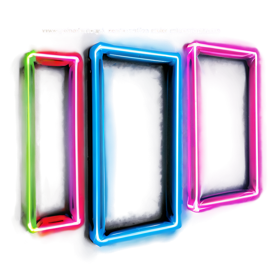 Neon Rectangle Shape Png 06272024