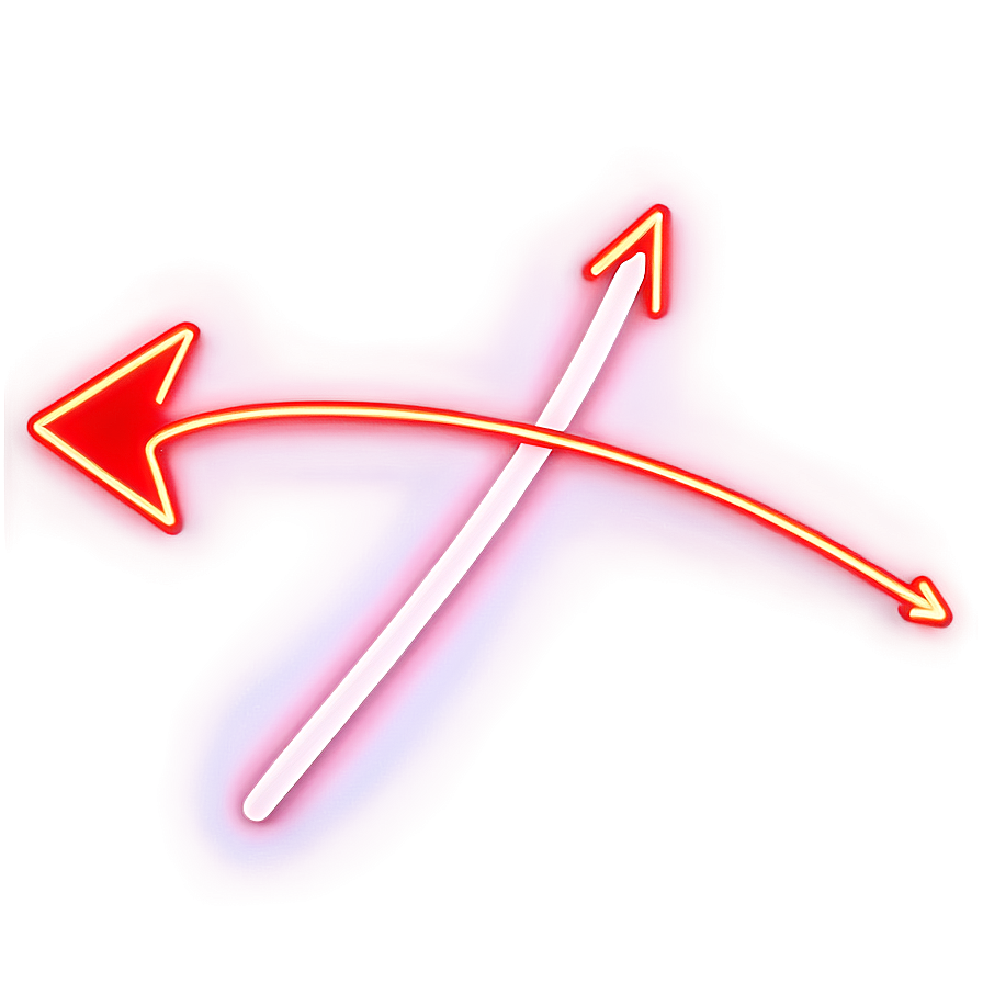 Neon Red Arrow Png 04302024