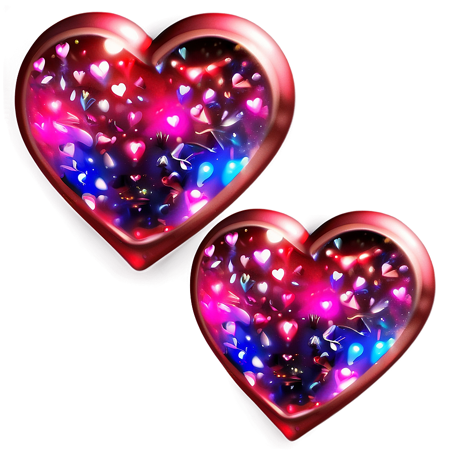 Neon Red Heart Emoji Png 06262024