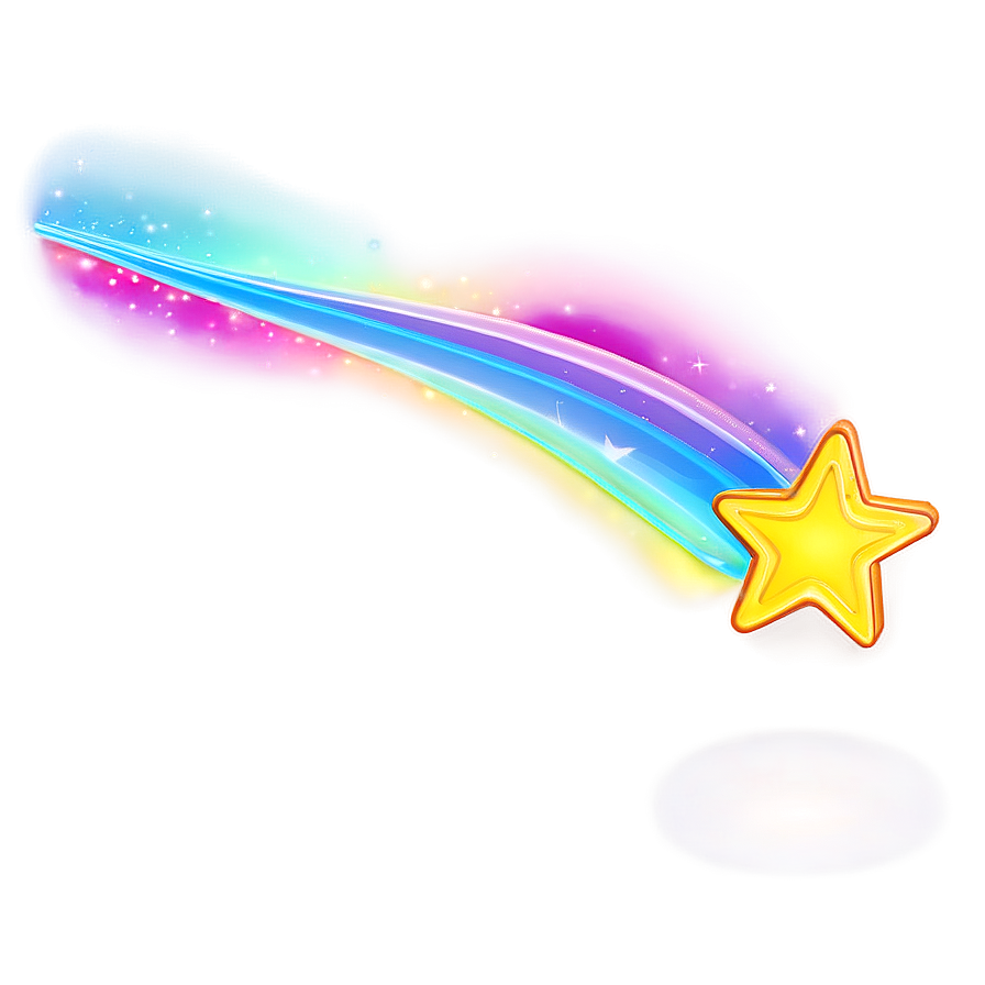 Neon Shooting Star Glow Png Ueh8