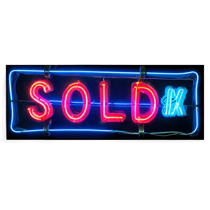 Neon Sold Sign Png Pti4