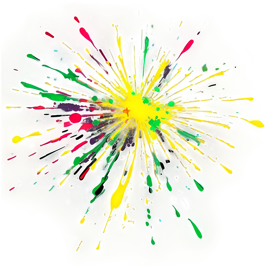 Neon Splatter On Black Png 33