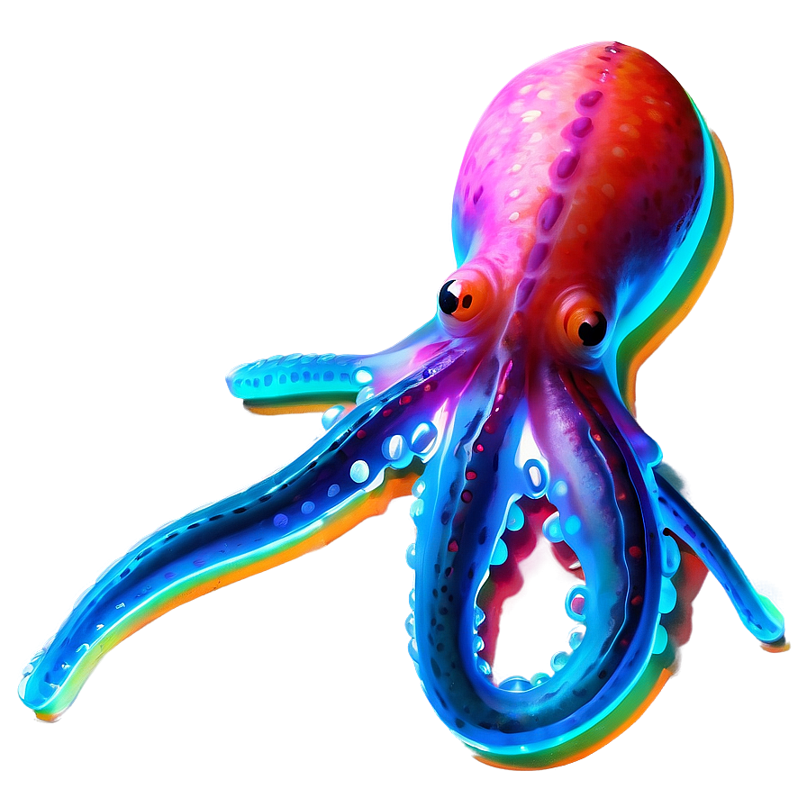 Neon Squid Image Png 35