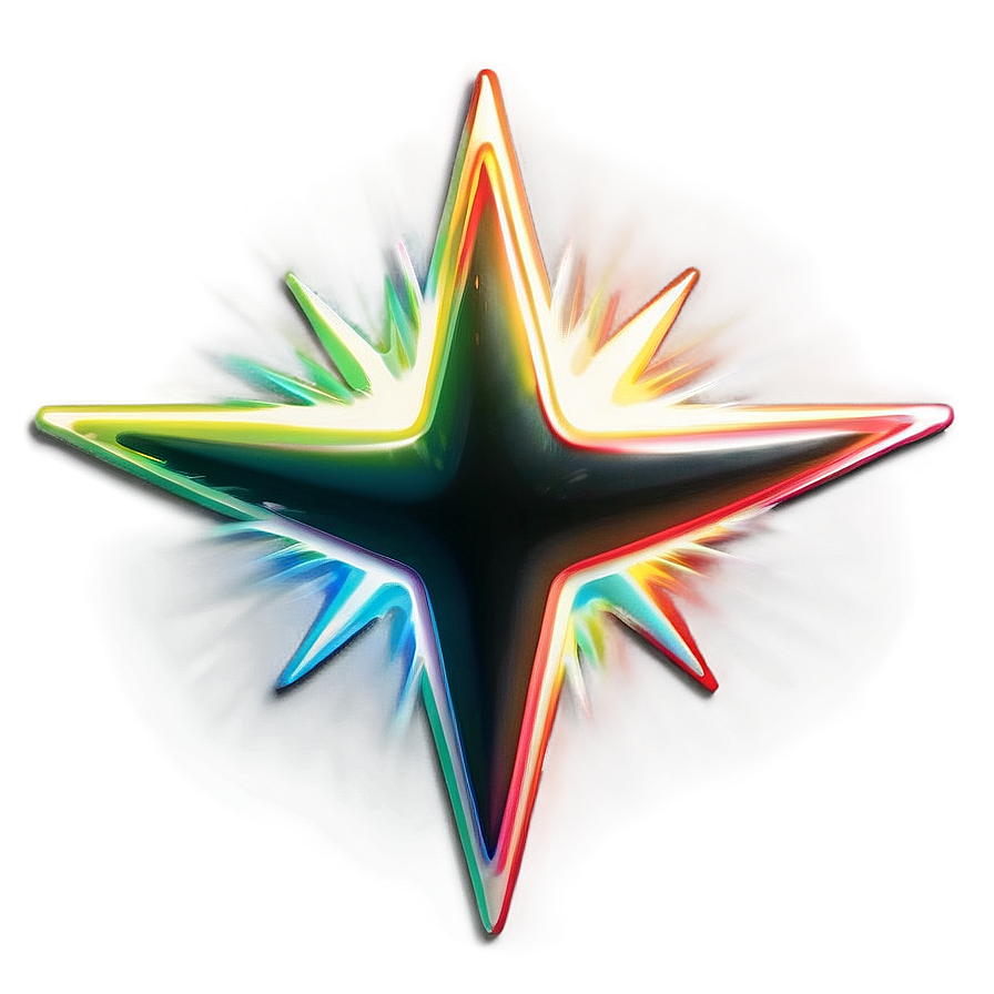 Neon Star Sticker Png Mxs