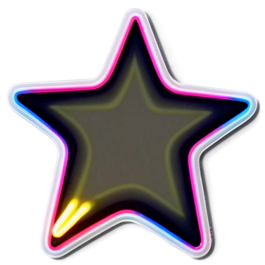 Neon Star Sticker Png Vrj