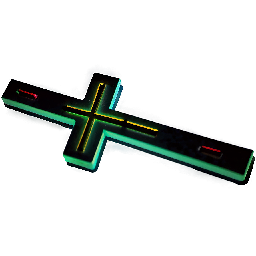 Neon Thin Cross Png Pan51