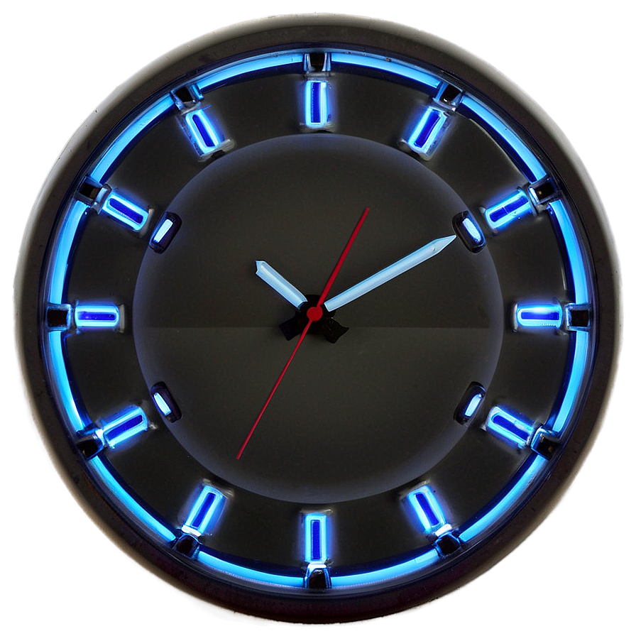 Neon Wall Clock Png Dmu68