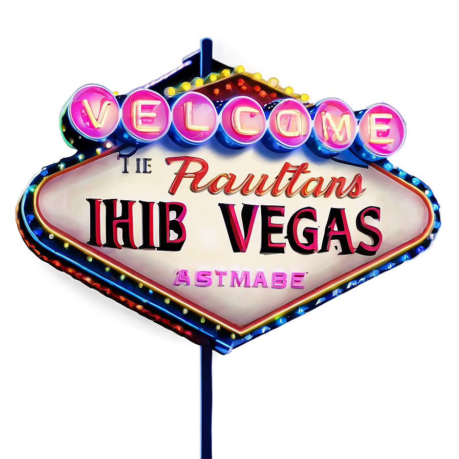 Neon Welcome Sign Las Vegas Style