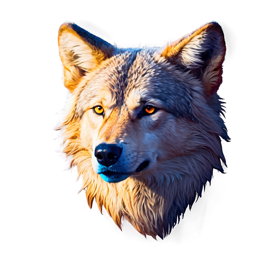 Neon Wolf Face Graphic Png Tpg