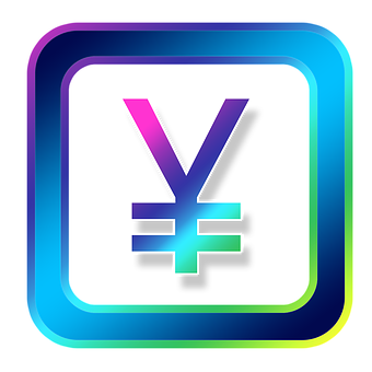 Neon Yen Symbol Icon