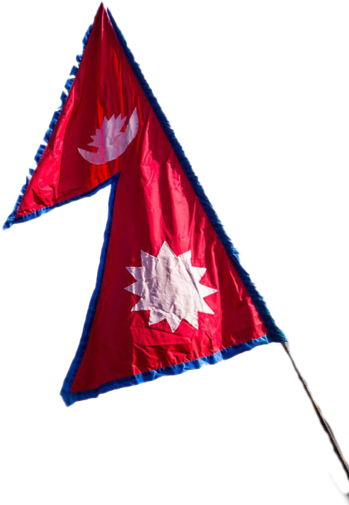 Nepali Flag Waving