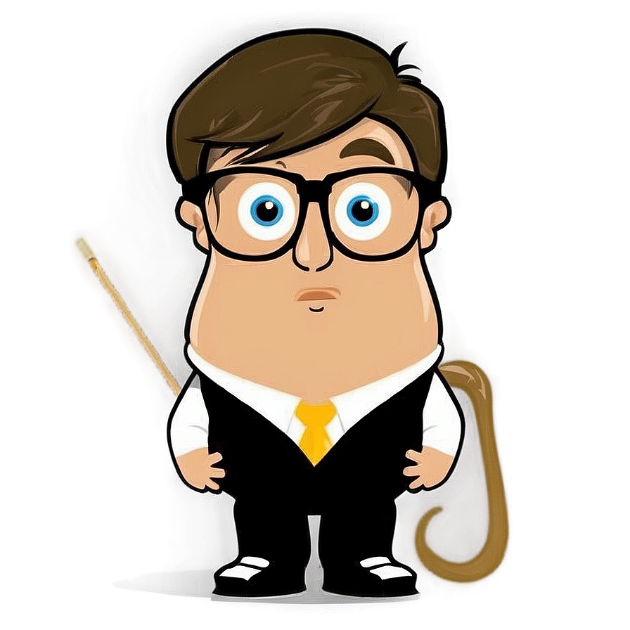 Nerd Character Cartoon Png 10