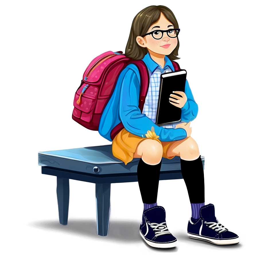 Nerd Girl Illustration Png 98