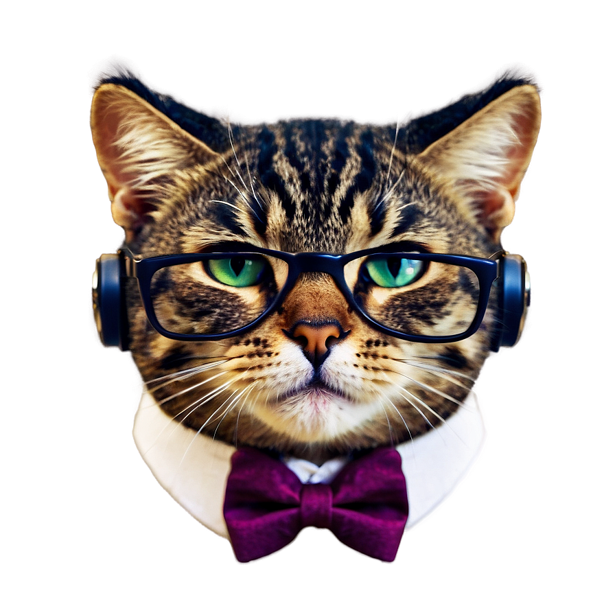 Nerdy Cat Meme Png Hum30