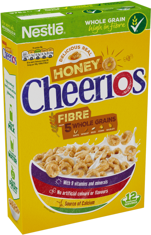 Nestle Honey Cheerios Cereal Box