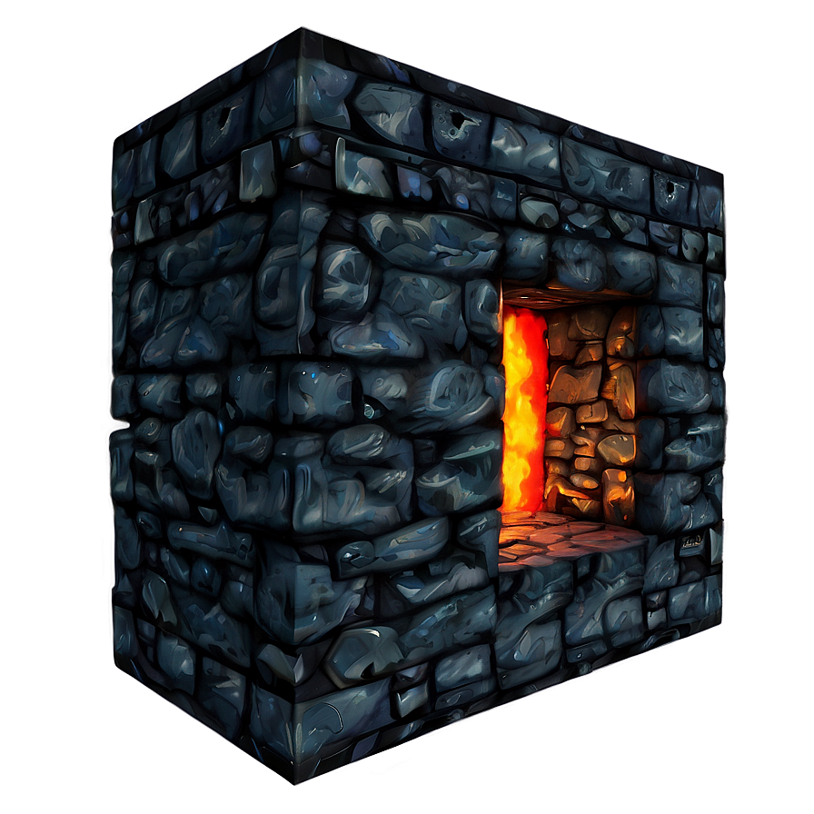 Nether Portal Amidst Lava Png Rgd5