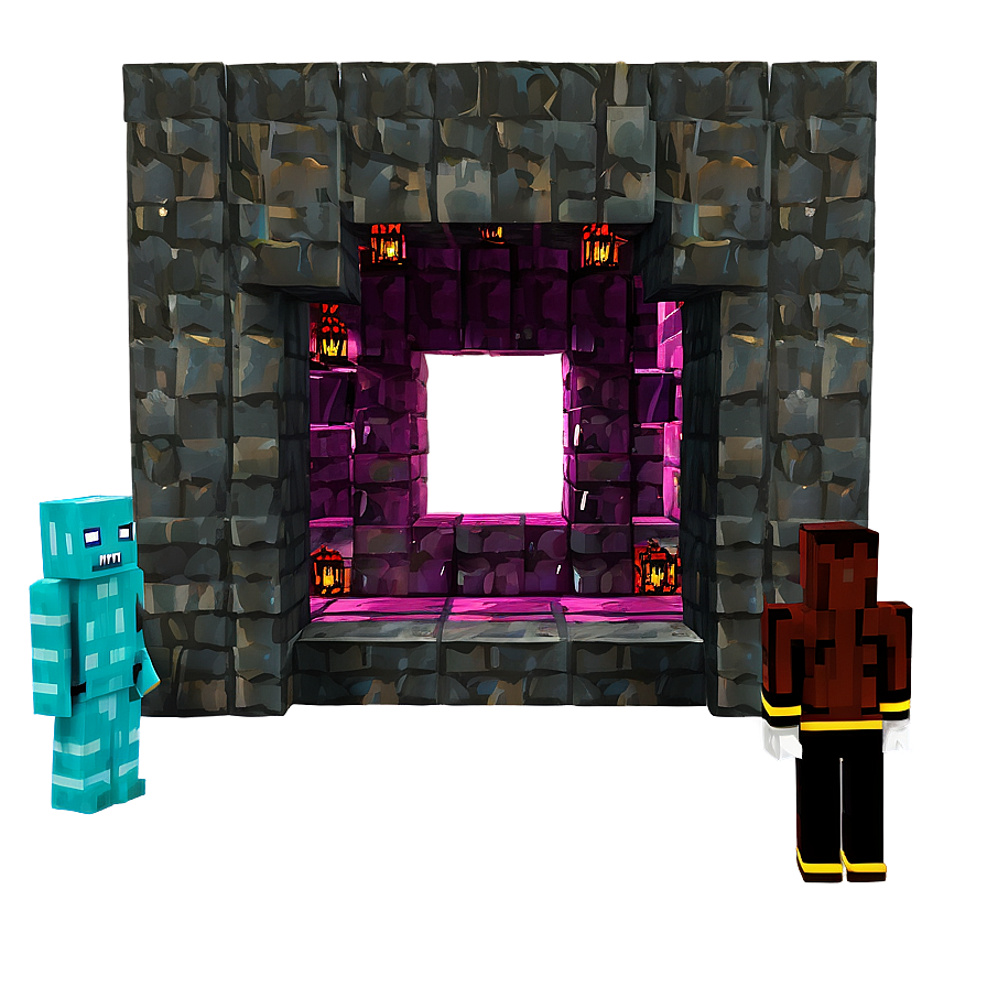 Nether Portal With Villagers Png 63