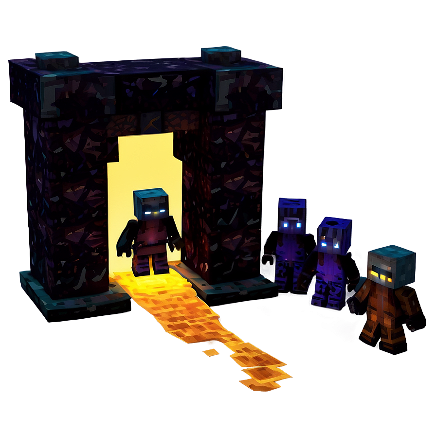 Nether Portal With Villagers Png Kat81