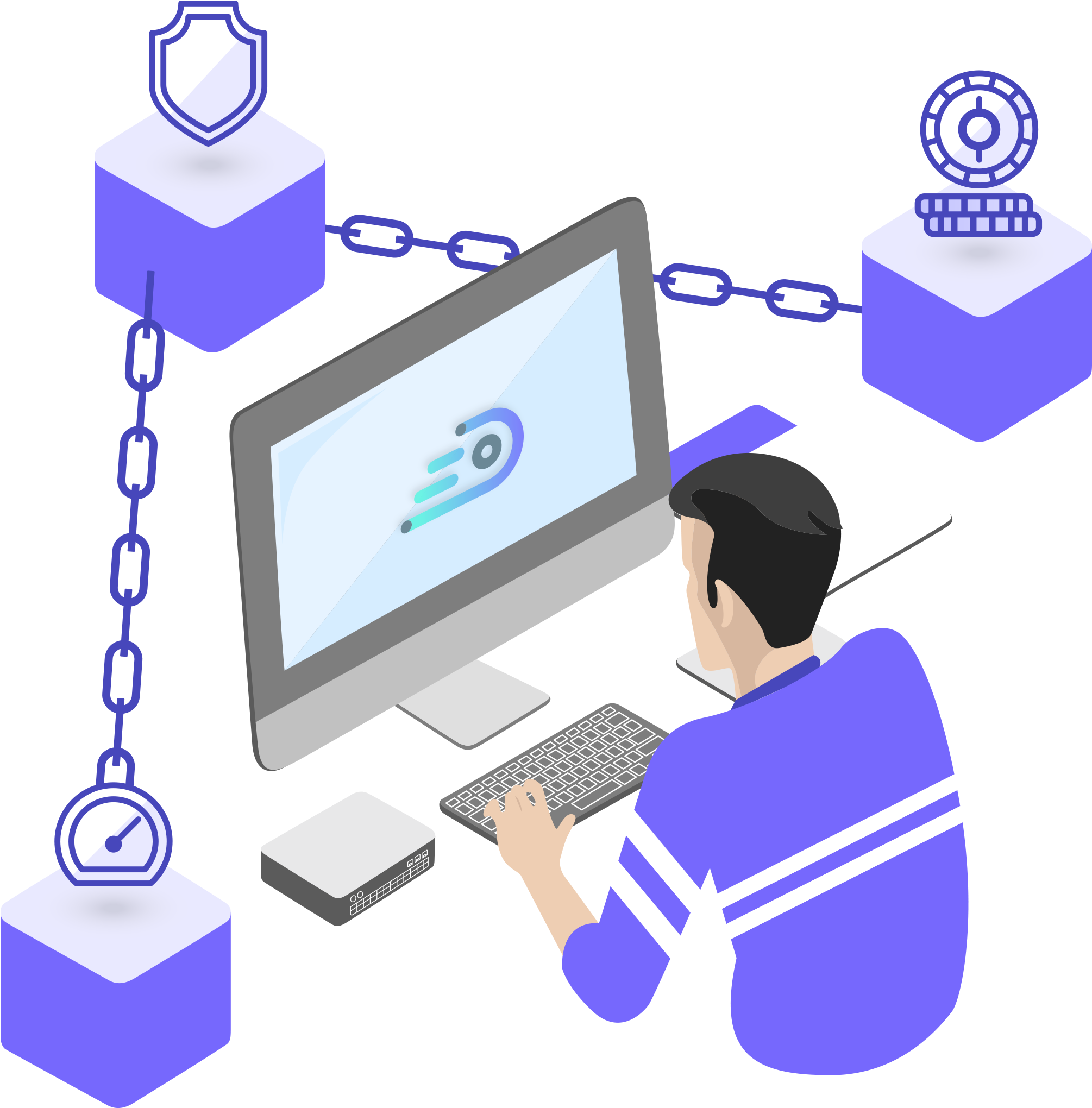 Network Security Management Illustration