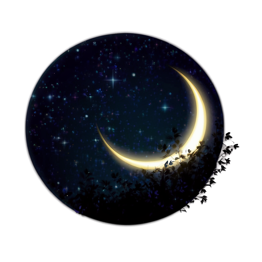 New Moon In Starry Sky Png 55