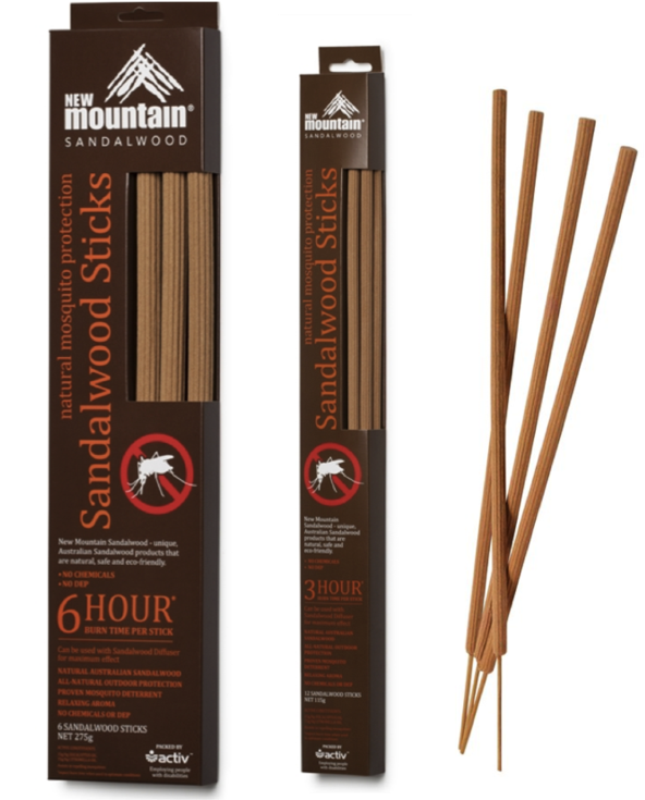 New Mountain Sandalwood Mosquito Sticks Packaging