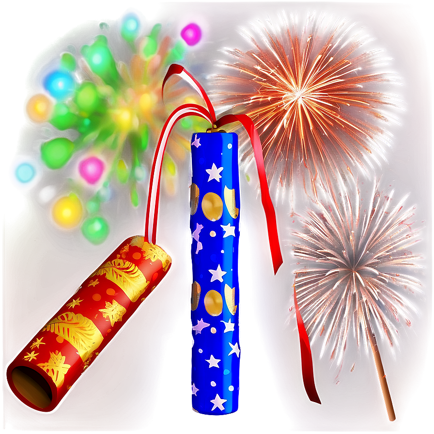 New Year Firecrackers Blast Png 06242024